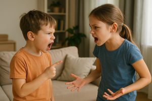 image d'un conflit de fratrie pour illustrer l'ateliers parents fratrie à Pont-du-Château